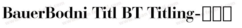 BauerBodni Titl BT Titling字体转换